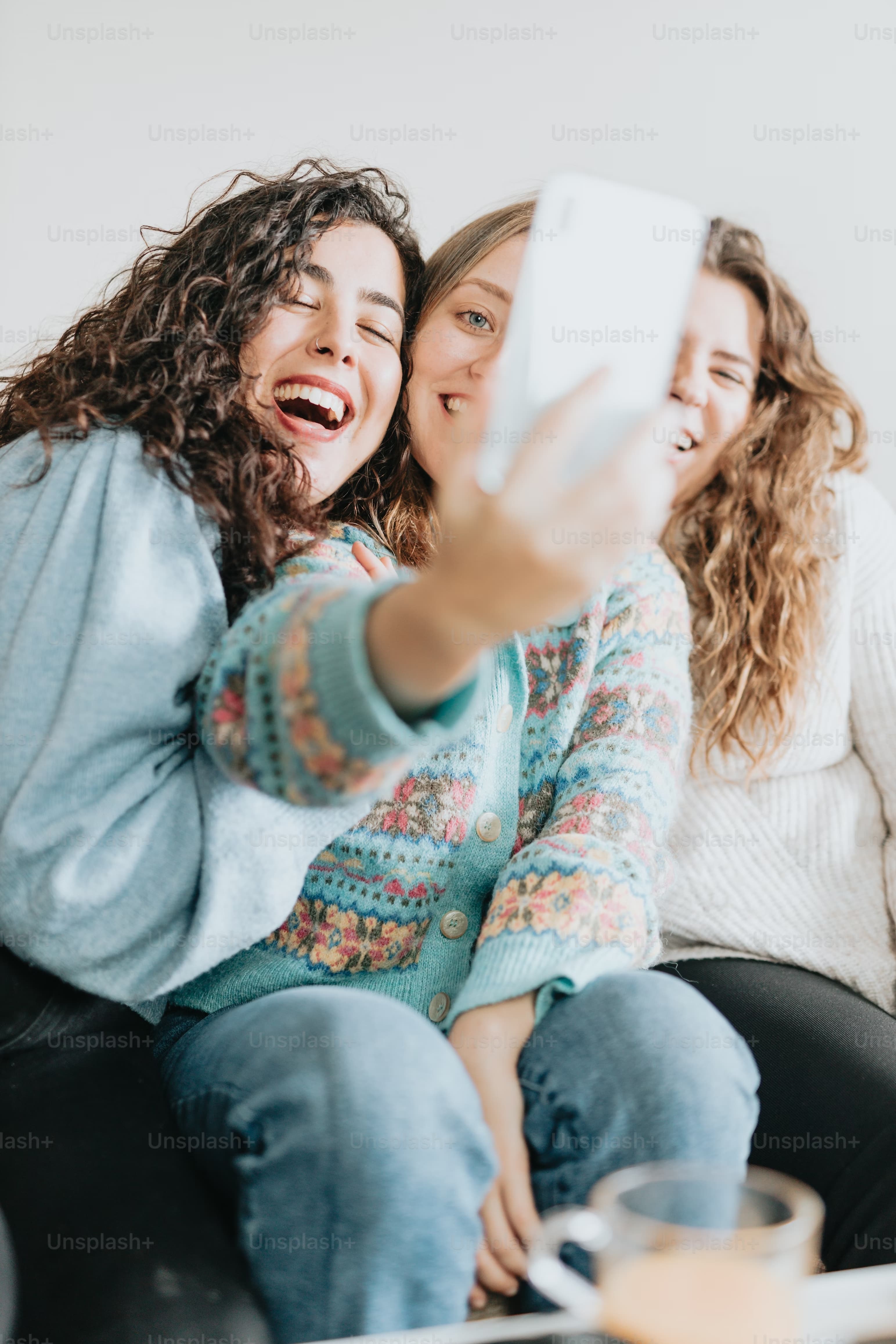 A group of friends taking a selfie